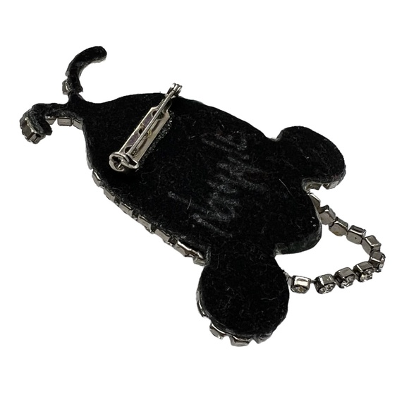 VINTAGE FLAPPER ART DECO CRYSTAL RHINESTONE BROOCH - Picture 11 of 16